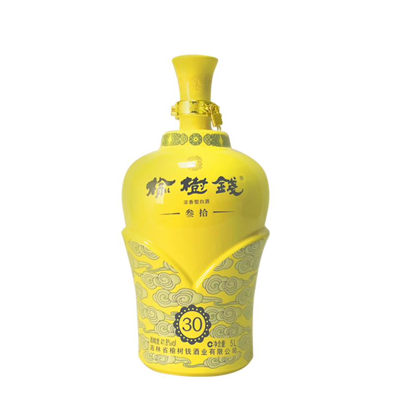 榆树钱旗舰店30 41.8度礼盒装5L大含量送礼国产白酒纯粮年份酒